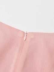 Fitted Bell Sleeve Chiffon Mini Dress