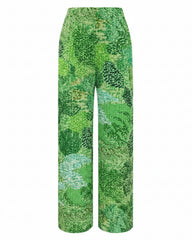 Luxury Pleated Botanical Pants