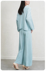 Luxury Pleated Top & Wide Leg Pant