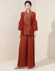 Luxury Plissé Formal 2-Piece