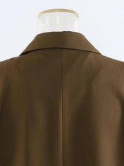 Asymmetric Fringe Long Trench Coat