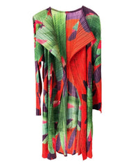Luxury Travel Plissé Duster Coat