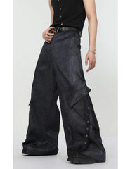 Men's 2 Piece Elite Black Utility Cargo Pants Set