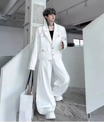 Men's Luxury Denim Blazer Pants Set