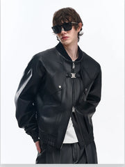 Couture Men's Oversized Vegan Leather Jacket