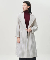 Premium Pleated & Quilted Coat