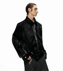 Men's Crocodile Vegan Leather Jacket