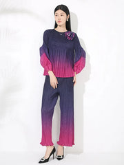 Luxe Japanese Pleated Two-Piece Set