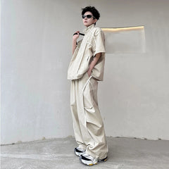 Men's Japanese Streetwear Baggy 2-Piece Set