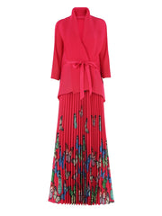 Truly Pleated Maxi Skirt & Cardigan Set - Luxury