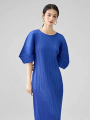 Luxury Formal Pleats Travel Dress
