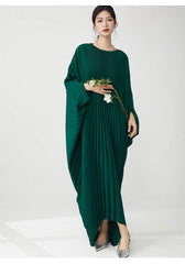 Luxury Designer Pleated Maxi Kaftan Dress