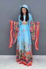 HEYFANCYSTYLE Royal Garden Maxi Dress
