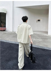 Men's Japanese Streetwear Baggy 2-Piece Set