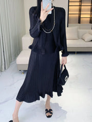 Luxury Pleats 2-Piece Dress Set