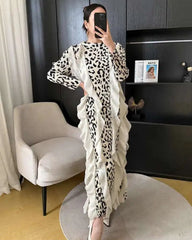 Luxurious Ruffle Pleated Dress