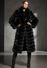 Full-Length Genuine Fox Fur Coat