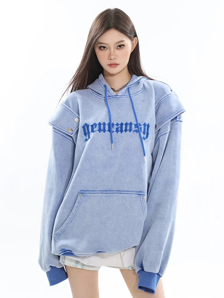 Effortlessly Embroidered Oversized Hoodie for Her – HEYFANCYSTYLE