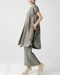 Luxury Travel Pleated Co-Ord