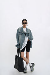 Retro Irregular Denim Jacket - Classy Women's Outerwear