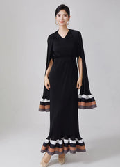 Luxury Pleats Dress & Shawl Set