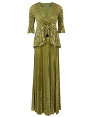 Luxe Pleated Ruffle Dress