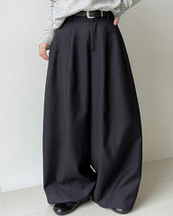 High-Waisted Wide-Leg Trousers