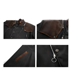 Men's Xander Faux Leather Long Trench Coat