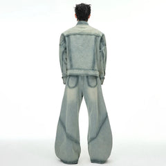 Men's Wash Denim Balloon Jeans