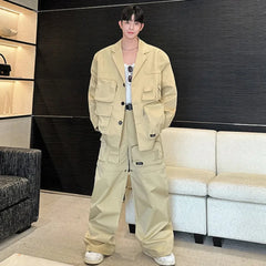 Men's Cargo Oversized Fit 2-Piece Outfit Set