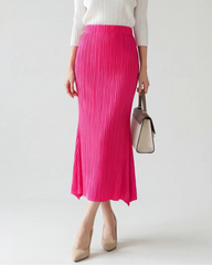 Luxury Pleated Ribbed Skirt