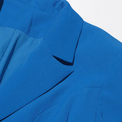 Luxury Draped Scarf Blazer