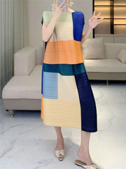 Elegant Pleats Skirt & Top Set