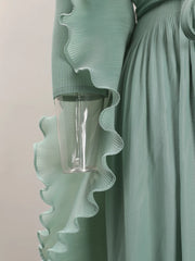 Elegant Truly Pleated Flowy Dress