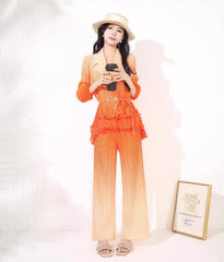 Luxe Pleated Cocktail Pants Suit