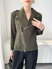 Luxury Pleated Asymmetric Jacket