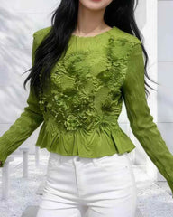 Luxury Crinkle Pleated Top