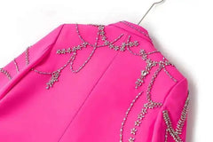 Elegant Embellished Crystal Blazer