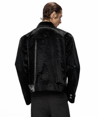 Men's Crocodile Vegan Leather Jacket