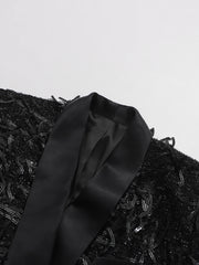 Luxury Sequin Feather Blazer
