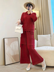 Luxury Plissé Trousers & Jacket