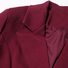 Ruffled-Detail Formal Blazer