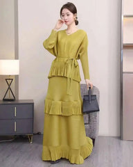 Luxury Maxi Pleated Dress