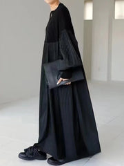 Luxe Casual Pleated Knit Dress