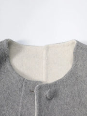 Elegant Double-Faced Wool Blend Coat