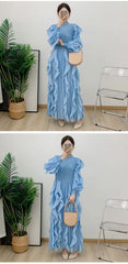 Truly Plissé Ruffle Dress