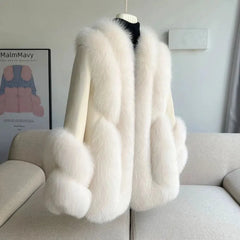 Women's Genuine Fox Fur Coat