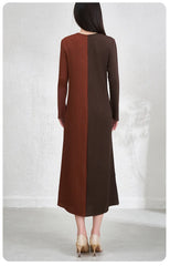 Elegant V-Neck Pleats Dress