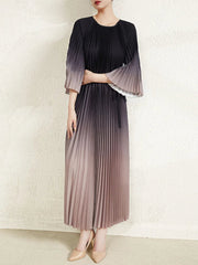 Luxury Pleated Ombre Dress