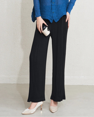 Elegant Pleated Pull-On Pants
